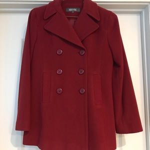 Red peacoat
